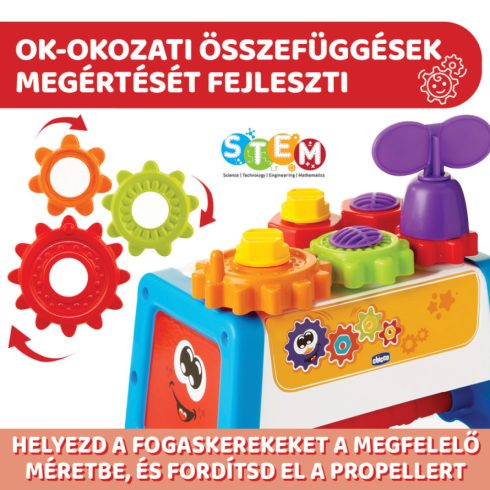 Chicco 2in1 szerelőpad és szerszámok 14 db-os12hó+