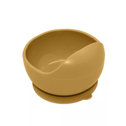 PETITE&MARS Szilikon tál tapadókoronggal TAKE&MATCH  Intense Ochre 6m+