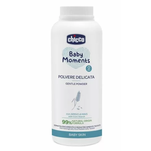 Chicco Baby Moments hintőpor - 130gr kukoricakeményítővel  0+