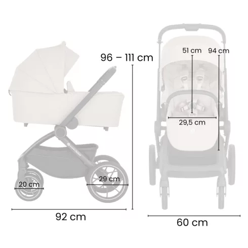Petite&Mars Scout 4in1 babakocsi szett - Cappuccino Cream
