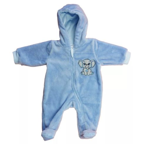 Hímzett kapucnis wellsoft overál (56) - kék elefánt