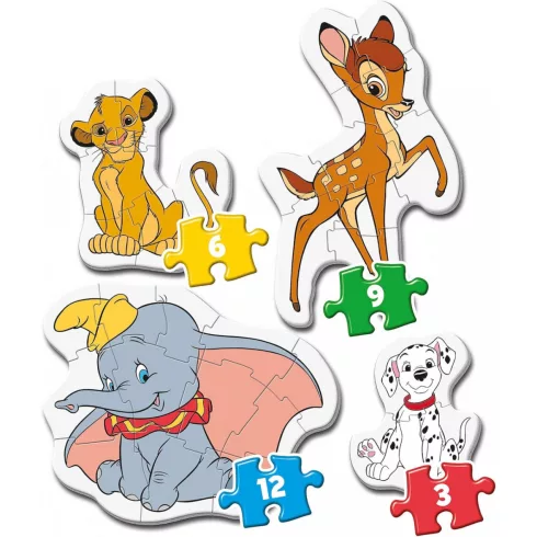 Clementoni Disney állatok 4 az 1-ben puzzle szett