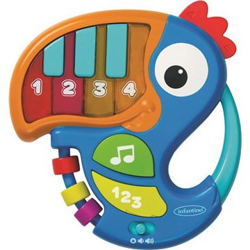 Infantino Piano & Numbers tanulójáték - kék tukán