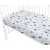 Baby Shop pamut,gumis lepedő 80*160 cm  - kék róka és nyuszi 