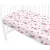 Baby Shop pamut,gumis lepedő 80*160 cm  - rózsaszín róka és nyuszi 