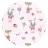   Baby Shop pamut,gumis lepedő 80*160 cm  - rózsaszín róka és nyuszi 