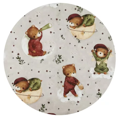 Baby Shop pamut,gumis lepedő 80*160 cm - Maci a holdon 