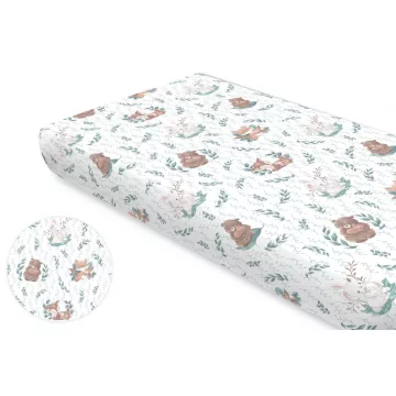   Baby Shop pamut,gumis lepedő 80*160 cm  - Lulu Natural menta