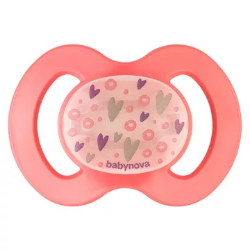   Baby-Nova Anatómiai nyugtató szilikon cumi night 0-6 hó - rózsaszín 