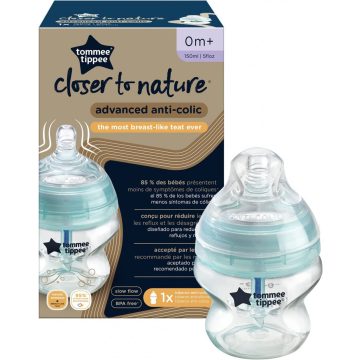 Tommee Advanced Anti-Colic+ 150ml cumisüveg - 0+