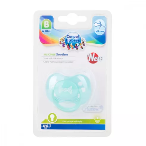 Canpol babies cseresznye alakú szilikon cumi 6-18m - zöld 