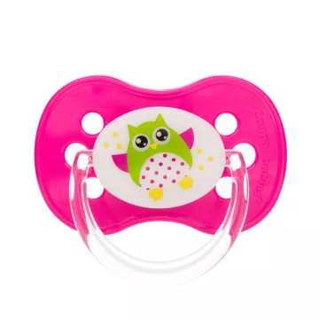 Canpol babies nyugtató szilikon cumi 18 hó+ pink bagoly