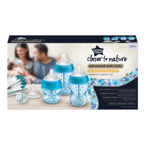 Tommee Tippee Advanced Anti-Colic újszülött cumisüveg szett 8 db-os - kék 