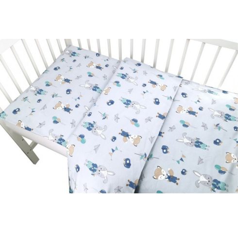 Baby Shop 2 részes babaágynemű - kék róka és nyuszi