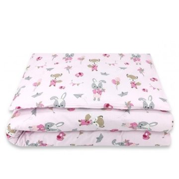   Baby Shop 2 részes babaágynemű - rózsaszín róka és nyuszi