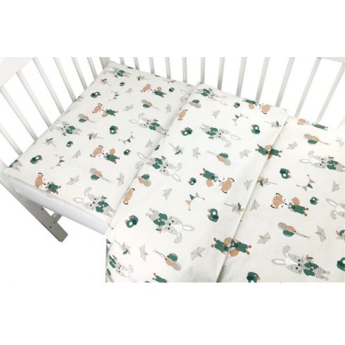 Baby Shop 2 részes babaágynemű - bézs róka és nyuszi