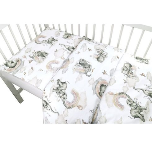 Baby Shop 2 részes babaágynemű - szivárványos elefánt 