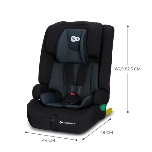 Kinderkraft Safety Fix 2 I-Size biztonsági autósülés  76-150cm - black