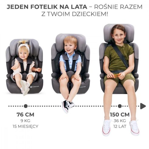 Kinderkraft COMFORT UP i-Size biztonsági autósülés  76-150cm - black