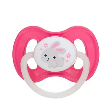   Canpol babies nyugtató szilikon cumi 6-18 hó - pink nyuszi 