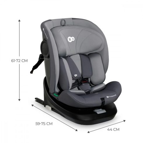 Kinderkraft I-GROW i-Size autósülés 40 -150cm
360°-ban forgatható - Grey