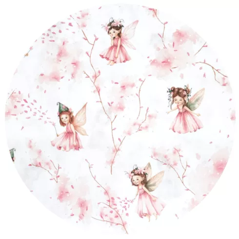 Baby Shop pamut,gumis lepedő 70*140 cm  - Varázsló tündér rózsaszín 