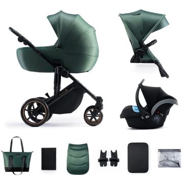   Kinderkraft PRIME 2  3in1 multifunkciós babakocsi - Dark Green