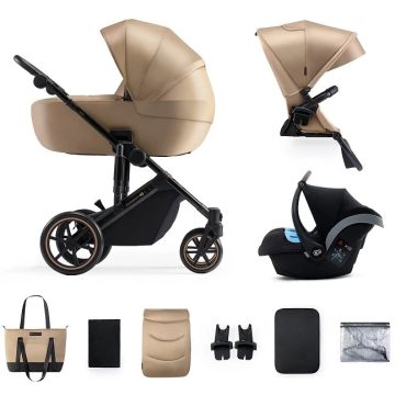   Kinderkraft PRIME 2  3in1 multifunkciós babakocsi - Sandrose Beige (Gold)