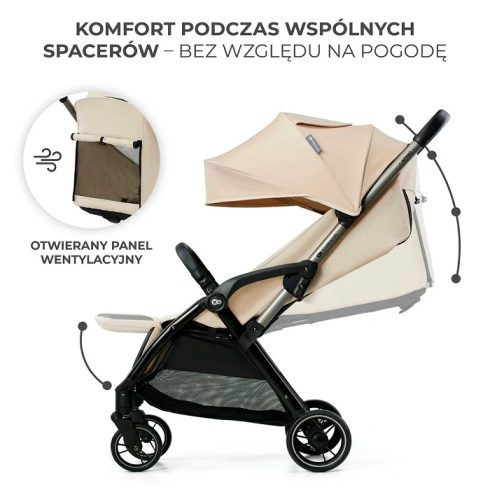 Kinderkraft APINO sport babakocsi 22 kg-ig - Dune beige