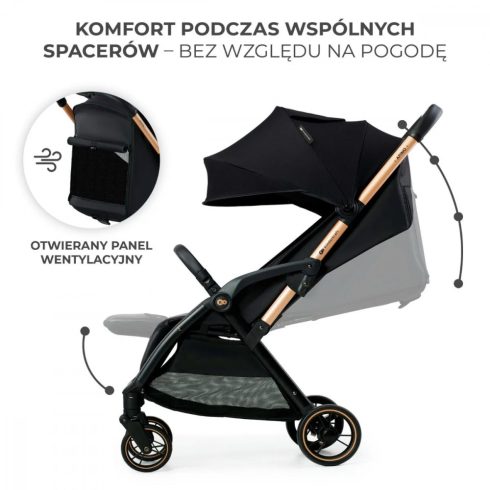 Kinderkraft APINO sport babakocsi 22 kg-ig - Raven Black 