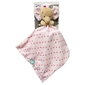 Tulilo puha plüss alvókendő - elefánt rózsaszín 