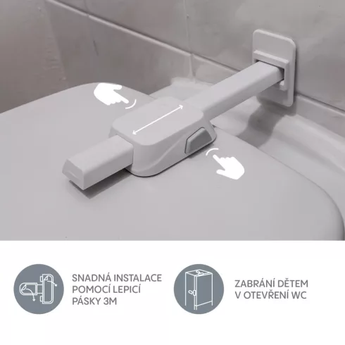 Zopa WC-zár 1db - fehér