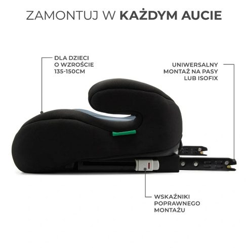 Kinderkraft i-Boost i-Size ülésmagasító 135-150 cm - Black