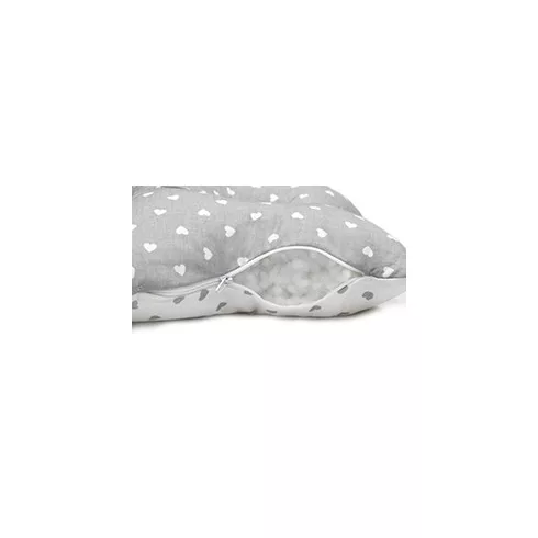 Scamp laposfejűség elleni párna - Little Heart White Gray
