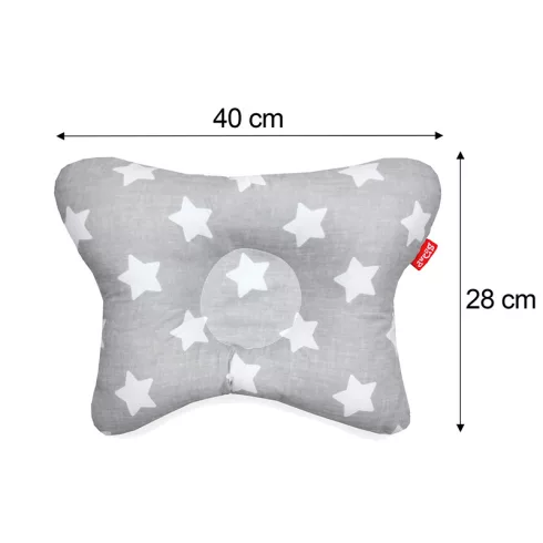 Scamp laposfejűség elleni párna - Grey White Round Stars