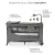 Kinderkraft JOY 2 multifunkciós utazóágy - Dark grey 