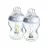   Tommee Tippee Natural Start 2*260ml cumisüveg 0+ - kék (béka&kacsa mintával)