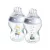 Tommee Tippee Natural Start 2*260ml cumisüveg 0+ - kék (béka&kacsa mintával)