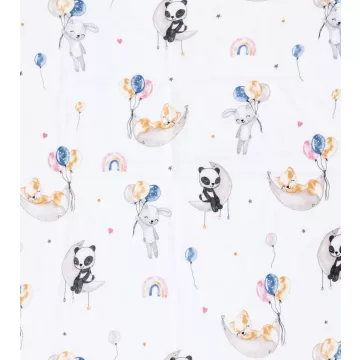 Flanel mintás pelenka 60x80 cm - lufis állatok