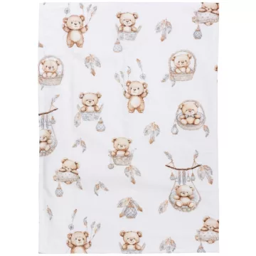 Flanel mintás pelenka 60x80 cm - Lámpás maci