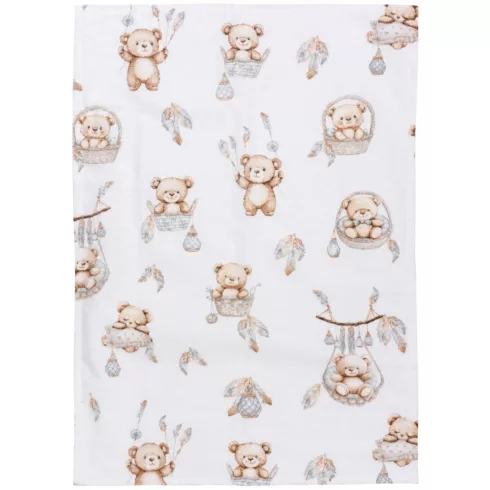 Flanel mintás pelenka 60x80 cm - Lámpás maci