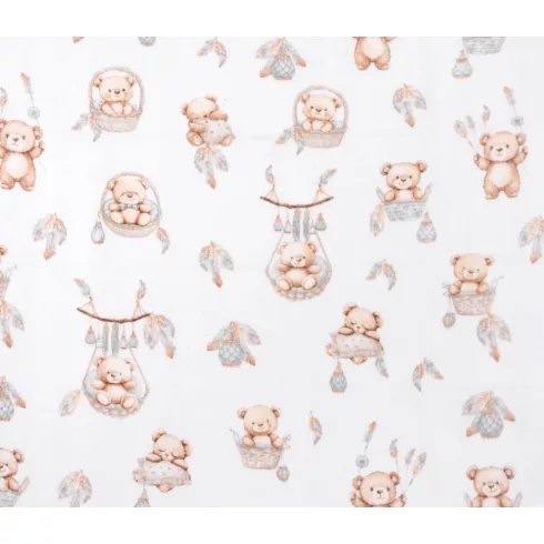Flanel mintás pelenka 60x80 cm - Lámpás maci