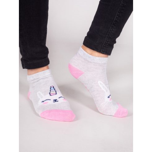 Pamut boka ABS zokni (17-19) - egyszarvú