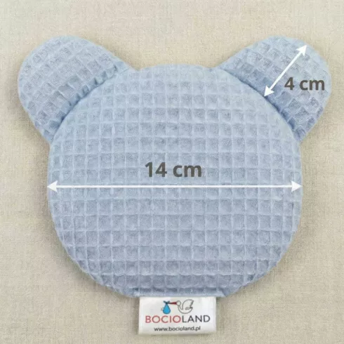 Bocioland cseresznyemag párna 14x14 cm - kék maci