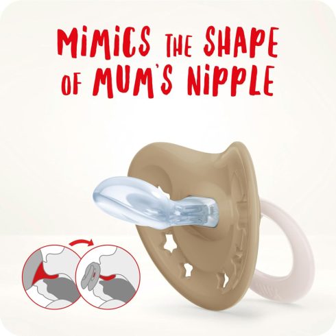 NUK Signature szilikon cumi  6-18 hó 2db - pink