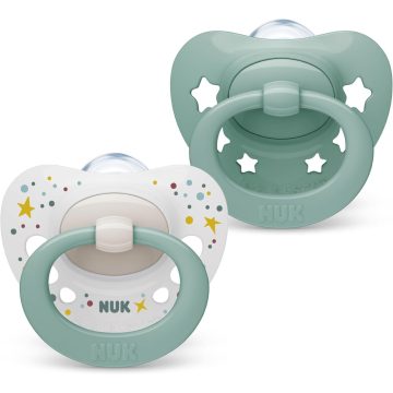 NUK Signature szilikon cumi  0-6 hó 2db - Green