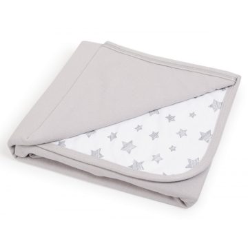   Ceba Baby pamut babapléd 90X100 cm - Light grey + Grey Stars