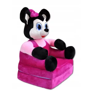 Állatfigurás gyermekfotel , kihajtható - Minnie 