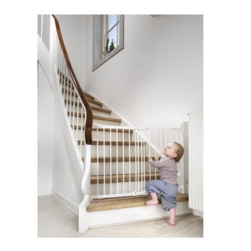 Babydan Flexi Fit fehér fém biztonsági ajtórács 67-105,5 cm, csavaros