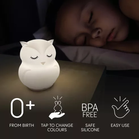 Zopa Szilikon LED lámpa M-es - Owl